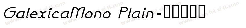 GalexicaMono Plain字体转换